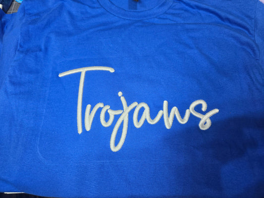 3D Puff Embroidery Trojans Shirt